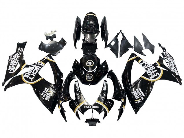 Carenados Moto Suzuki GSXR 600 / GSXR 750 2006-2007 - Negro Brillante Blanco Motul Lucky Strike