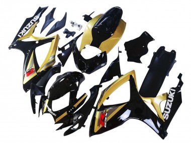 Carenados Moto Suzuki GSXR 600 / GSXR 750 2006-2007 - Oro Negro Brillante Rojo