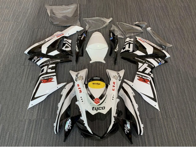 Carenados Moto Suzuki GSXR 600 / GSXR 750 2008-2010 - Blanco Amarillo Negro Tyco