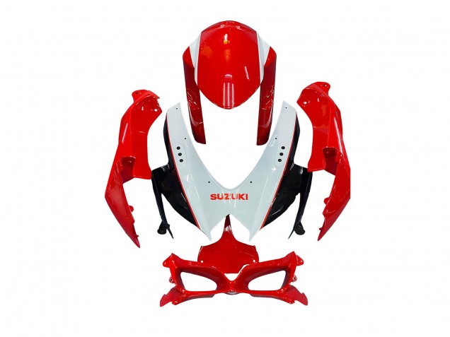 Carenados Moto Suzuki GSXR 600 / GSXR 750 2008-2010 - Blanco Rojo Negro