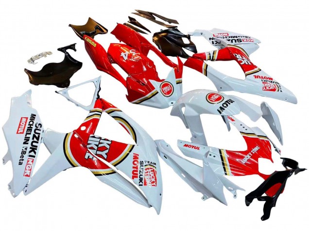 Carenados Moto Suzuki GSXR 600 / GSXR 750 2008-2010 - Blanco Rojo Motul Lucky Strike