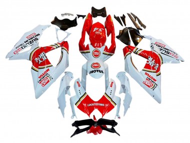 Carenados Moto Suzuki GSXR 600 / GSXR 750 2008-2010 - Blanco Rojo Motul Lucky Strike