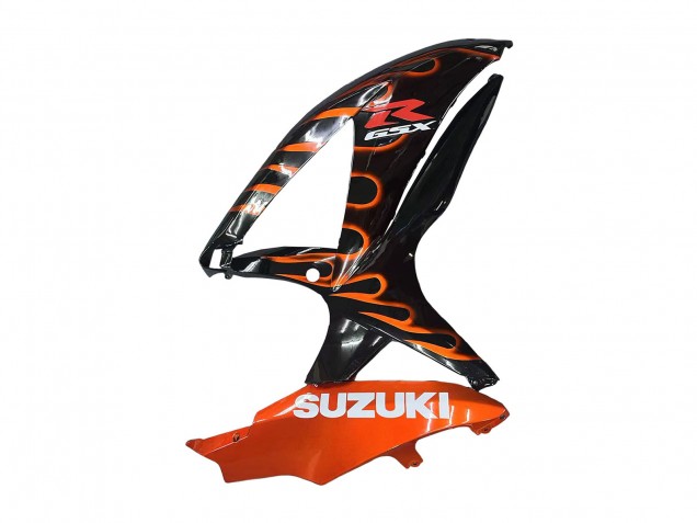 Carenados Moto Suzuki GSXR 600 / GSXR 750 2008-2010 - Negro Brillante Naranja Llama