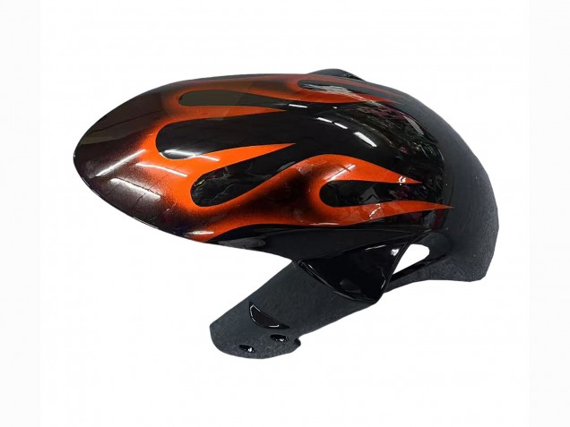Carenados Moto Suzuki GSXR 600 / GSXR 750 2008-2010 - Negro Brillante Naranja Llama