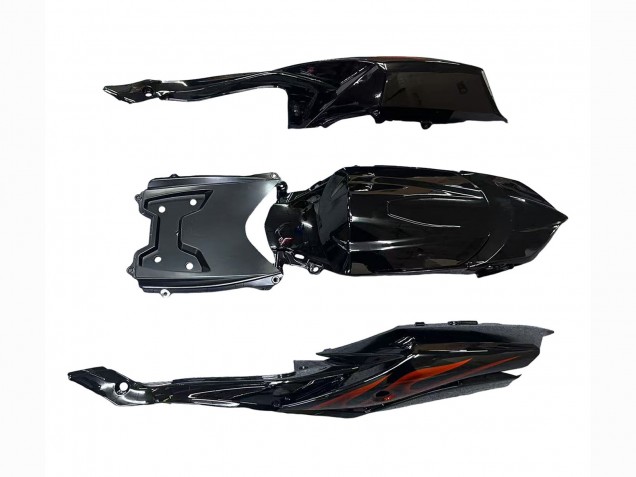 Carenados Moto Suzuki GSXR 600 / GSXR 750 2008-2010 - Negro Brillante Naranja Llama