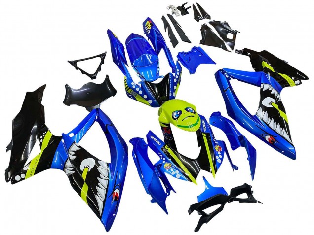 Carenados Moto Suzuki GSXR 600 / GSXR 750 2008-2010 - Azul Fluorescent Verde Tiburón