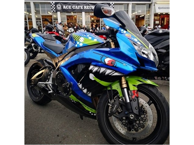 Carenados Moto Suzuki GSXR 600 / GSXR 750 2008-2010 - Azul Fluorescent Verde Tiburón