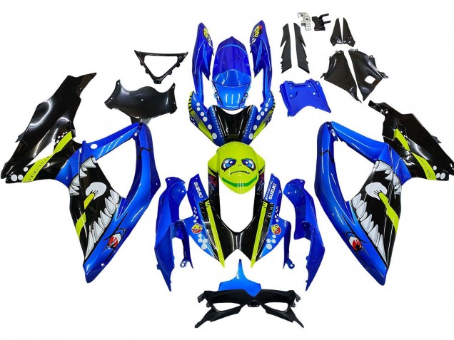 Carenados Moto Suzuki GSXR 600 / GSXR 750 2008-2010 - Azul Fluorescent Verde Tiburón
