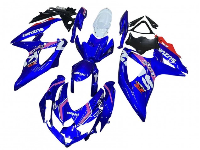 Carenados Moto Suzuki GSXR 600 / GSXR 750 2008-2010 - Blanco Azul Rosa Ecstar Motul