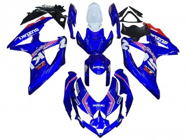 Carenados Moto Suzuki GSXR 600 / GSXR 750 2008-2010 - Blanco Azul Rosa Ecstar Motul