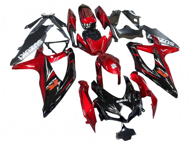 Carenados Moto Suzuki GSXR 600 / GSXR 750 2008-2010 - Rojo Negro Brillante