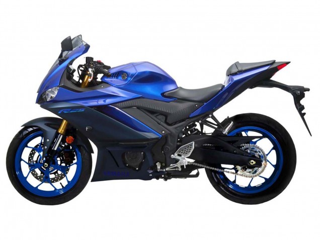 Carenado Moto Yamaha YZF R3/R25 2022-2024 - Azul Negro Mate