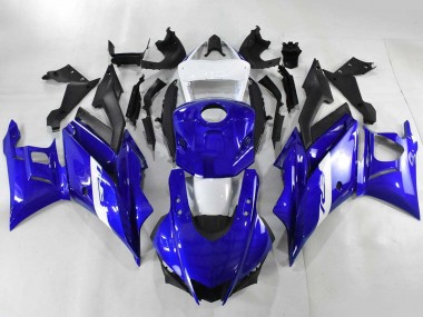 Carenados Moto Yamaha YZF R3/R25 2022-2024 - Azul Blanco Negro Mate