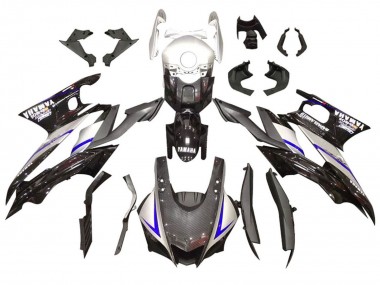 Kits Carenado Moto Yamaha YZF R3/R25 2022-2024 - Plata Azul Negro FibraCarbono Estilo