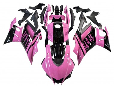 Carenados Moto Yamaha YZF R3/R25 2022-2024 - Rosa Negro Brillante Monstruo