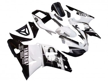 Carenados Moto Yamaha YZF 1000 R1 1998-1999 - Blanco Negro Brillante