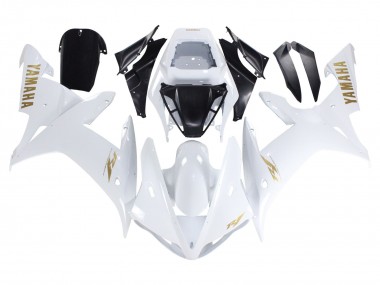 Carenados Moto Yamaha YZF 1000 R1 2002-2003 - Blanco Oro Calcomanías