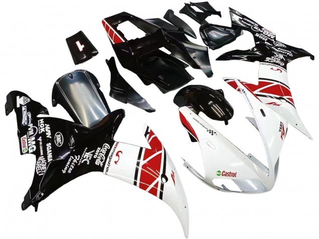Carenados Moto Yamaha YZF 1000 R1 2002-2003 - Blanco Rojo Negro Castrol