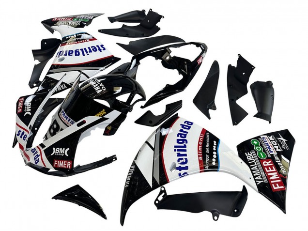 Carenados Moto Yamaha YZF 1000 R1 2009-2011 - Negro Brillante Blanco Rojo Volvo Fimer Yamalube 87