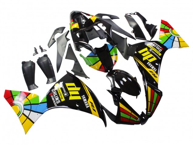 Carenados Moto Yamaha YZF 1000 R1 2012-2014 - Negro Brillante Amarillo Verde Azul Rojo RuedaColores