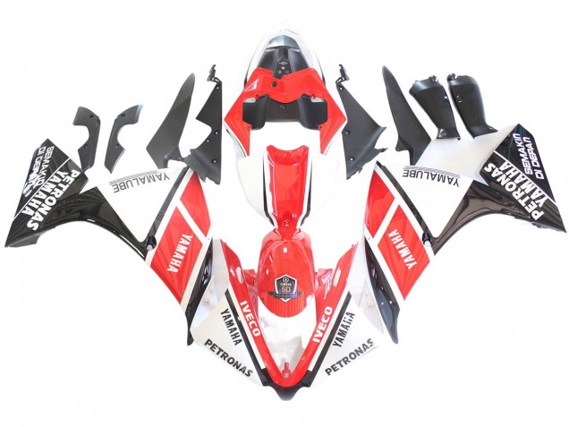 Carenados Moto Yamaha YZF 1000 R1 2012-2014 - Blanco Rojo Negro Brillante Petronas