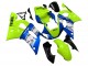 Carenados Moto Yamaha YZF 600 R6 1998-2002 - Neon Verde Azul Blanco Champions