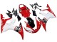 Carenado Moto Yamaha YZF R6 2003-2004 - Blanco Rojo Negro Brillante