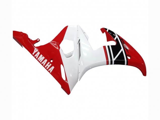 Carenado Moto Yamaha YZF R6S 2006-2009 - Blanco Rojo Negro Brillante