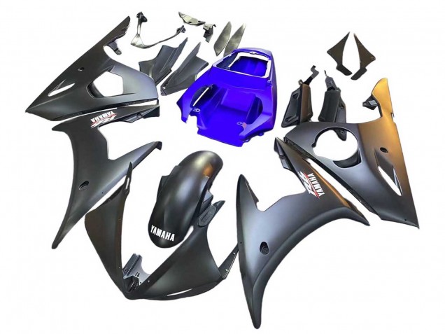 Carenados Moto Yamaha YZF R6 2003-2004 - Azul Negro Mate