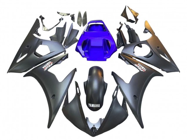 Carenados Moto Yamaha YZF R6S 2006-2009 - Azul Negro Mate