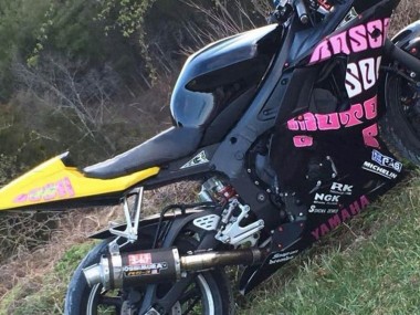 Carenados Moto Yamaha YZF R6S 2006-2009 - Amarillo Rosa Negro Brillante Rossi Repsol 46