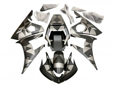 Carenados Moto Yamaha YZF R6S 2006-2009 - Negro Rojo Geométrico