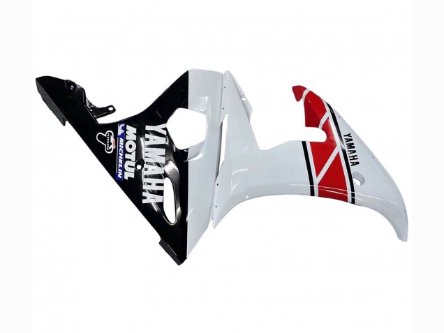 Carenados Moto Yamaha YZF R6 2003-2004 - Blanco Rojo Negro Brillante Motul