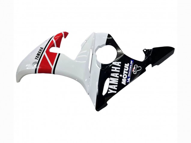 Carenados Moto Yamaha YZF R6 2003-2004 - Blanco Rojo Negro Brillante Motul