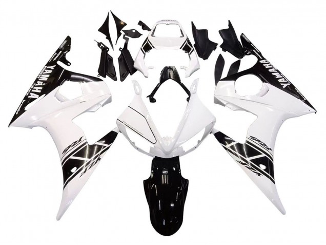 Carenados Moto Yamaha YZF 600 R6 2005 - Blanco Negro