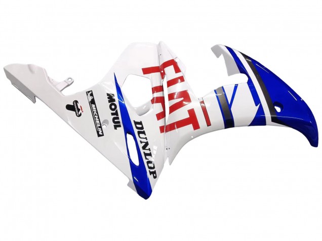 Carenados Moto Yamaha YZF 600 R6 2005 - Blanco Azul Dunlop Fiat Motul