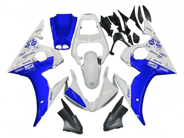 Carenados Moto Yamaha YZF 600 R6 2005 - Blanco Azul Yamalube