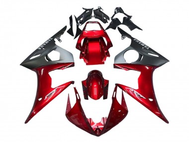 Kits Carenado Moto Yamaha YZF 600 R6 2005 - Rojo Negro Mate