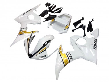 Carenados Moto Yamaha YZF 600 R6 2005 - Blanco Oro Negro