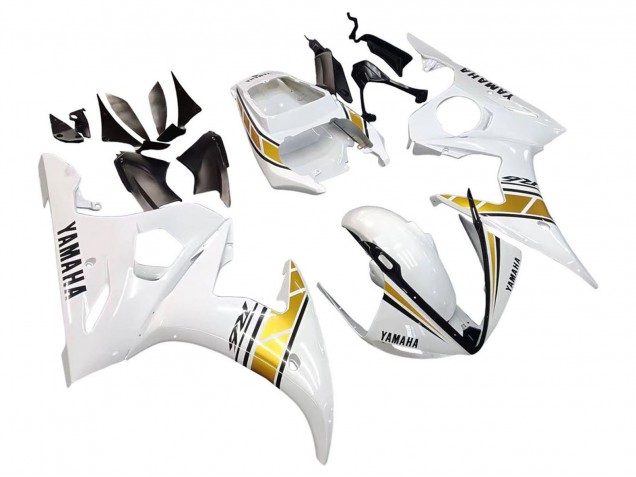 Carenados Moto Yamaha YZF 600 R6 2005 - Blanco Oro Negro