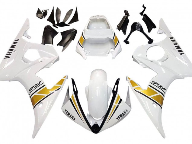 Carenados Moto Yamaha YZF 600 R6 2005 - Blanco Oro Negro