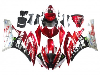 Carenados Moto Yamaha YZF 600 R6 2006-2007 - Blanco Rojo Negro Verde Monstruo Milwaukee