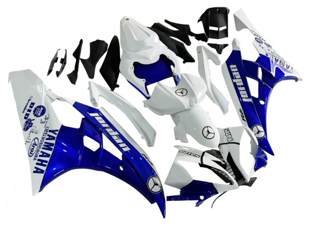 Carenados Moto Yamaha YZF 600 R6 2006-2007 - Blanco Azul Jordan