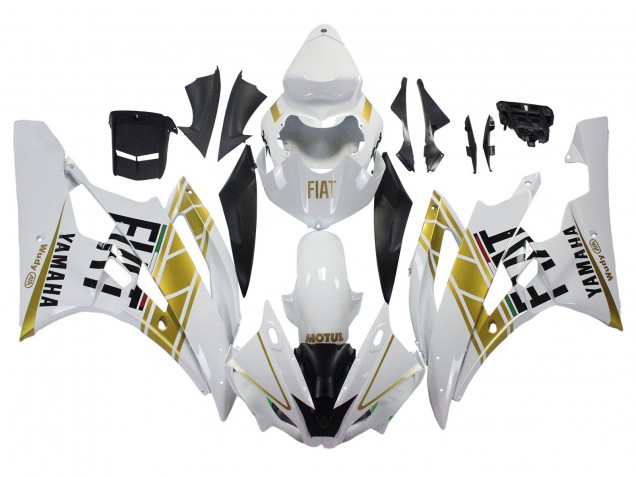 Carenados Moto Yamaha YZF 600 R6 2006-2007 - Blanco Oro Negro Fiat