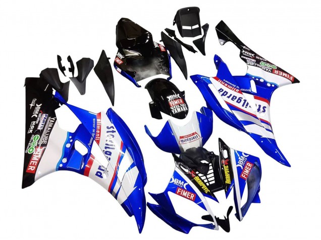 Carenados Moto Yamaha YZF 600 R6 2006-2007 - Blanco Azul Negro Fimer Volvo Yamalube Sterilgarda