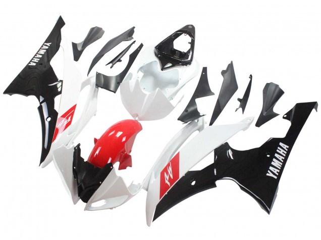 Carenados Moto Yamaha YZF 600 R6 2008-2016 - Blanco Rojo Negro Brillante