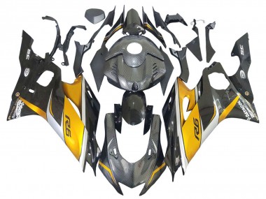 Carenados Moto Yamaha YZF 600 R6 2017-2023 - Oro Negro FibraCarbono
