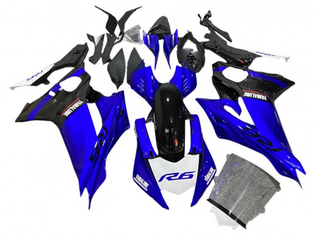 Carenados Moto Yamaha YZF 600 R6 2017-2023 - Azul Negro Blanco