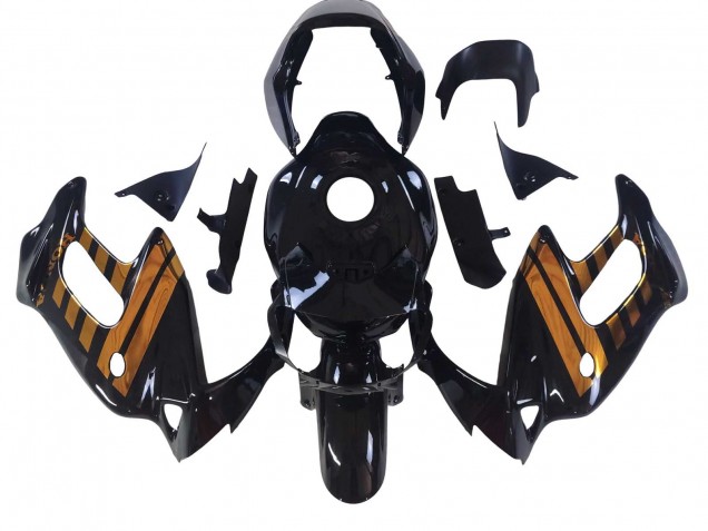 Carenados Moto Honda VTR1000F 1997-2005 - Negro Brillante Oro