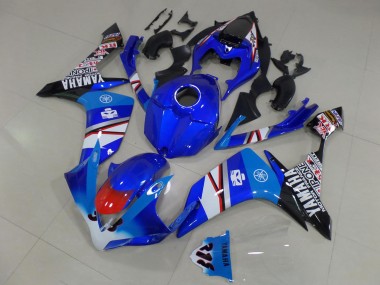 Carenados Moto Yamaha YZF R1 2007-2008 - Azul Blanco Rojo Negro